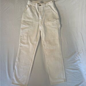 White High-Waisted Pants